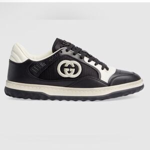GUCCI MAC80 Low Top Sneakers Black and White Size 38